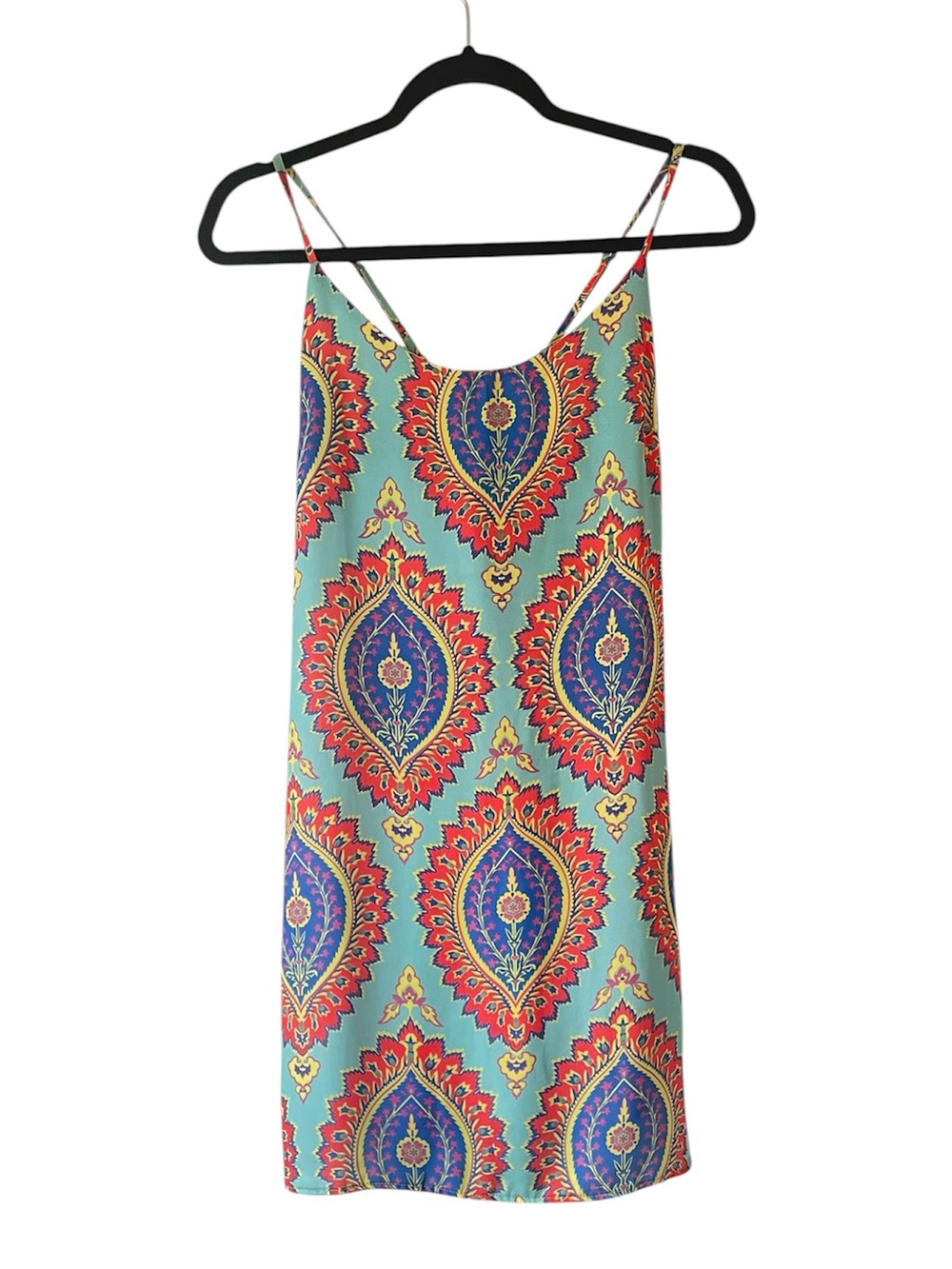 Acucar Moreno colorful eclectic mini length dress size medium